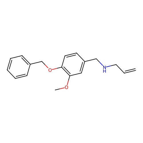 {[4-(Benzyloxy)-3-methoxyphenyl]methyl}(prop-2-en-1-yl)amine structure