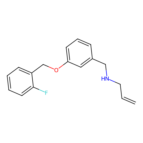 N-{3-[(2-fluorobenzyl)oxy]benzyl}prop-2-en-1-amine structure