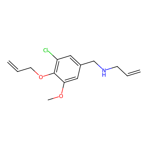 N-allyl-N-[4-(allyloxy)-3-chloro-5-methoxybenzyl]amine structure