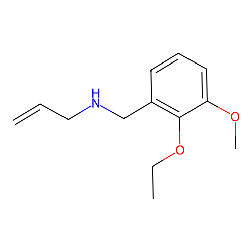 N-allyl-N-(2-ethoxy-3-methoxybenzyl)amine structure