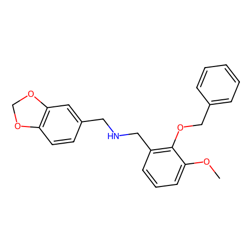 Benzo[1,3]dioxol-5-ylmethyl-(2-benzyloxy-3-methoxy-benzyl)-amine structure