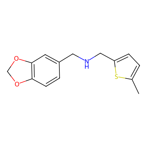 1-(1,3-benzodioxol-5-yl)-N-[(5-methylthiophen-2-yl)methyl]methanamine structure