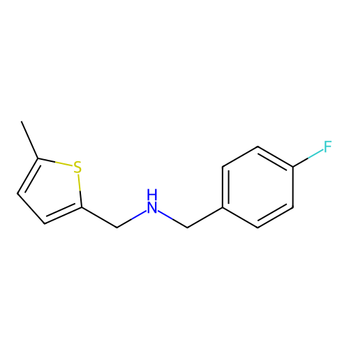1-(4-fluorophenyl)-N-[(5-methylthiophen-2-yl)methyl]methanamine structure