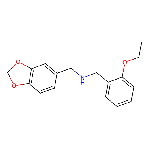 1-(1,3-benzodioxol-5-yl)-N-(2-ethoxybenzyl)methanamine structure