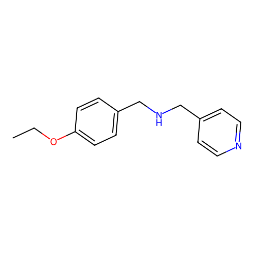 1-(4-ethoxyphenyl)-N-(pyridin-4-ylmethyl)methanamine structure