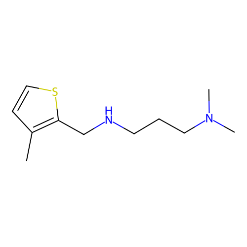 N,N-dimethyl-N'-[(3-methylthiophen-2-yl)methyl]propane-1,3-diamine structure