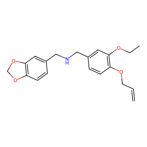 1-(1,3-benzodioxol-5-yl)-N-[3-ethoxy-4-(prop-2-en-1-yloxy)benzyl]methanamine structure