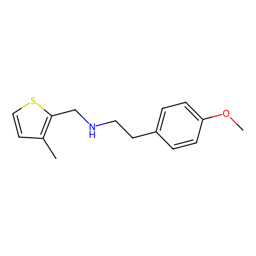 2-(4-methoxyphenyl)-N-[(3-methylthiophen-2-yl)methyl]ethanamine structure
