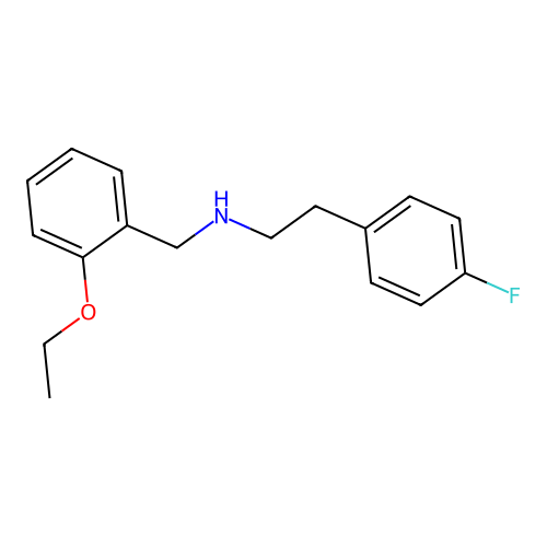 N-(2-ethoxybenzyl)-2-(4-fluorophenyl)ethanamine structure