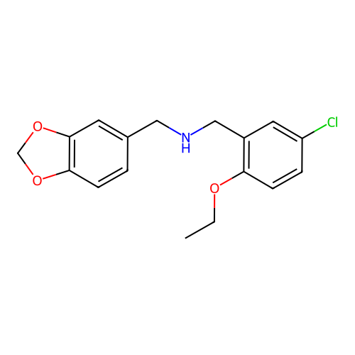 N-(1,3-benzodioxol-5-ylmethyl)-N-(5-chloro-2-ethoxybenzyl)amine structure