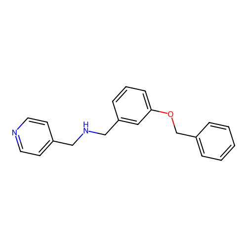 1-[3-(benzyloxy)phenyl]-N-(pyridin-4-ylmethyl)methanamine structure