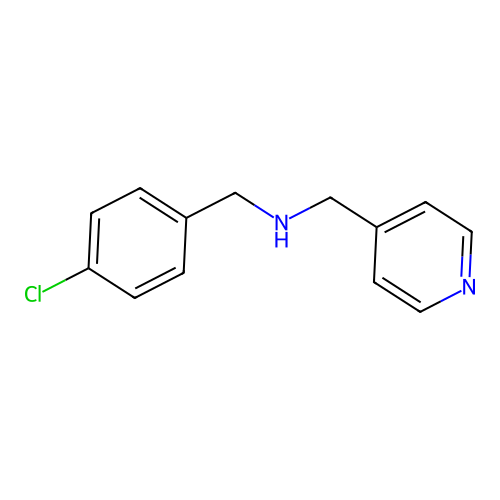 1-(4-chlorophenyl)-N-(pyridin-4-ylmethyl)methanamine structure