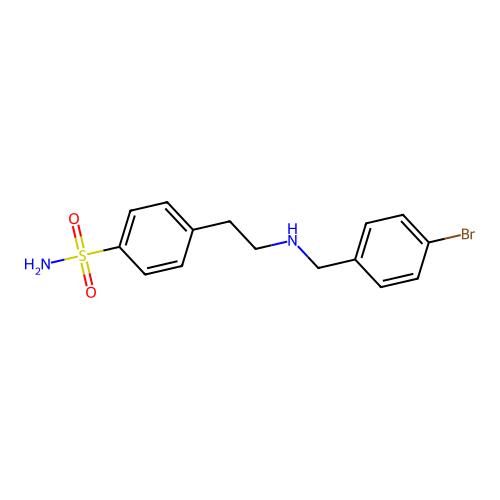 4-{2-[(4-Bromobenzyl)amino]ethyl}benzenesulfonamide structure
