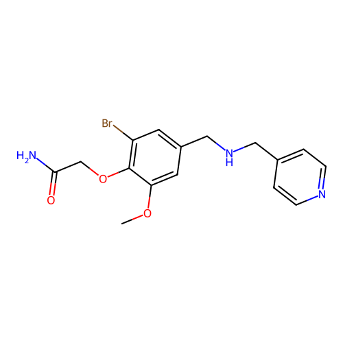 2-[2-Bromo-6-methoxy-4-[(pyridin-4-ylmethylamino)methyl]phenoxy]acetamide structure