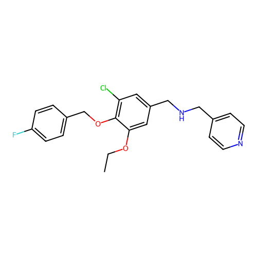 [3-Chloro-5-ethoxy-4-(4-fluoro-benzyloxy)-benzyl]-pyridin-4-ylmethyl-amine structure