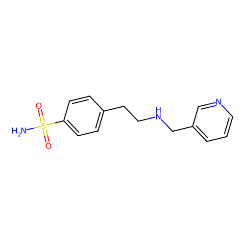 4-[2-(Pyridin-3-ylmethylamino)ethyl]benzenesulfonamide structure