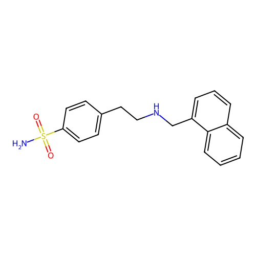 4-{2-[(Naphthalen-1-ylmethyl)amino]ethyl}benzenesulfonamide structure