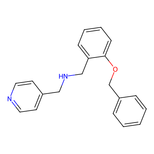 1-[2-(benzyloxy)phenyl]-N-(pyridin-4-ylmethyl)methanamine structure