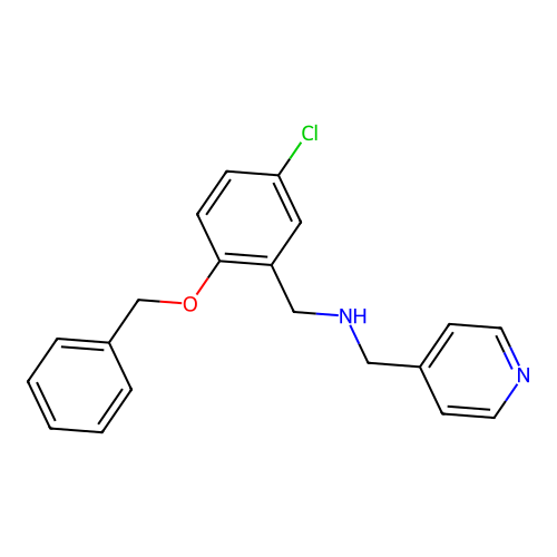 N-[2-(benzyloxy)-5-chlorobenzyl]-N-(4-pyridinylmethyl)amine structure