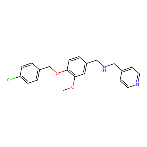 [4-(4-Chloro-benzyloxy)-3-methoxy-benzyl]-pyridin-4-ylmethyl-amine structure