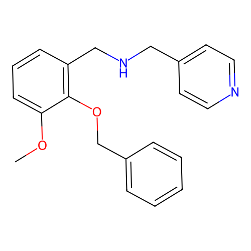 1-[2-(benzyloxy)-3-methoxyphenyl]-N-(pyridin-4-ylmethyl)methanamine structure