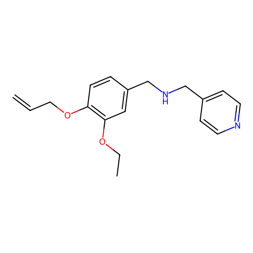 N-[4-(allyloxy)-3-ethoxybenzyl]-N-(4-pyridinylmethyl)amine structure