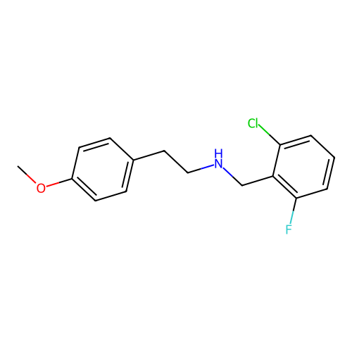 N-(2-chloro-6-fluorobenzyl)-2-(4-methoxyphenyl)ethanamine structure