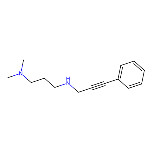 N-[3-(dimethylamino)propyl]-N-(3-phenyl-2-propynyl)amine structure