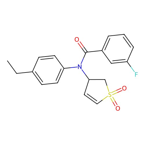 N-(1,1-dioxido-2,3-dihydrothiophen-3-yl)-N-(4-ethylphenyl)-3-fluorobenzamide structure