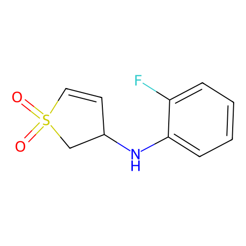 N-(2-fluorophenyl)-1,1-dioxo-2,3-dihydrothiophen-3-amine structure
