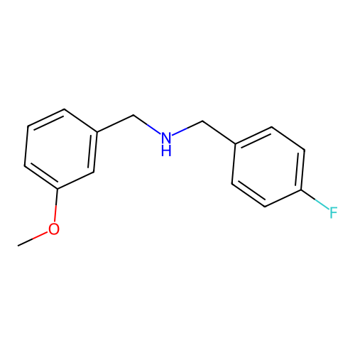N-(4-fluorobenzyl)-N-(3-methoxybenzyl)amine structure