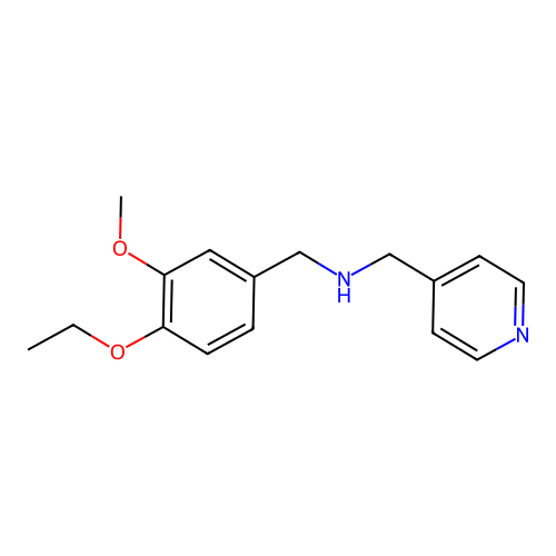 N-(4-ethoxy-3-methoxybenzyl)-N-(4-pyridinylmethyl)amine structure