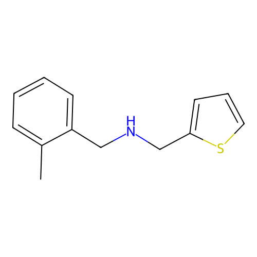 1-(2-methylphenyl)-N-(thiophen-2-ylmethyl)methanamine structure
