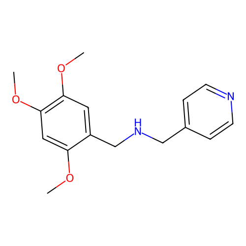 1-(pyridin-4-yl)-N-(2,4,5-trimethoxybenzyl)methanamine structure