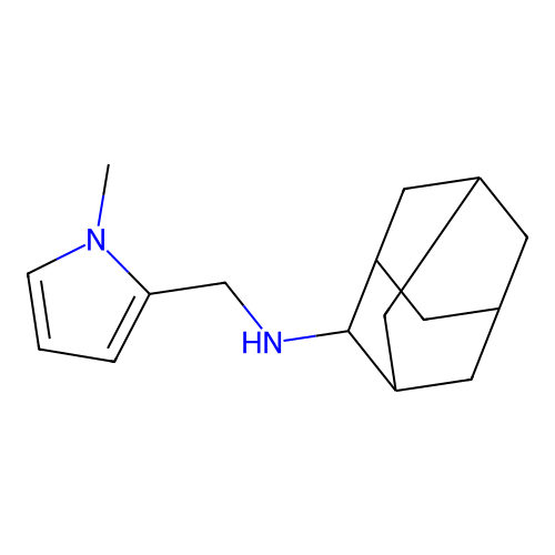 N-[(1-methylpyrrol-2-yl)methyl]adamantan-2-amine structure