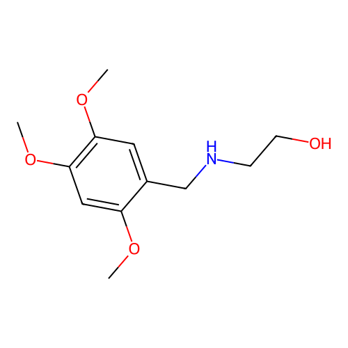 2-[(2,4,5-Trimethoxybenzyl)amino]ethanol structure