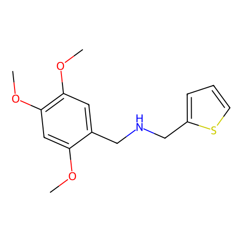 N-(2-thienylmethyl)-N-(2,4,5-trimethoxybenzyl)amine structure