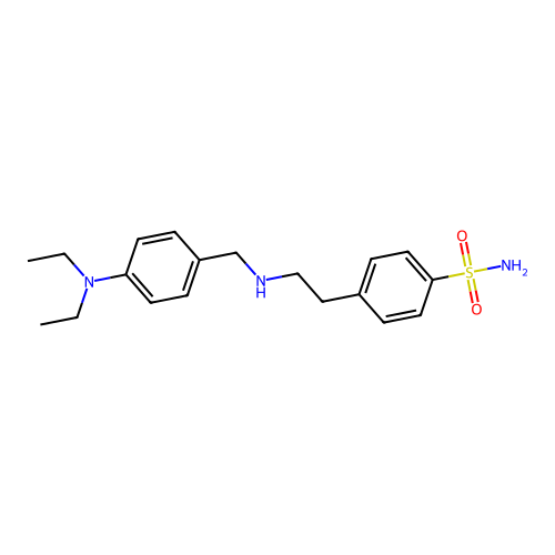 4-(2-{[4-(Diethylamino)benzyl]amino}ethyl)benzenesulfonamide structure