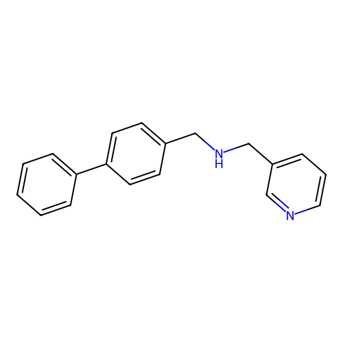 1-(4-phenylphenyl)-N-(pyridin-3-ylmethyl)methanamine structure