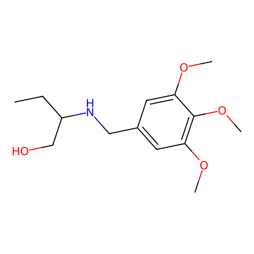 2-[(3,4,5-Trimethoxybenzyl)amino]butan-1-ol structure