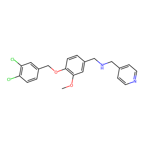 N-{4-[(3,4-dichlorobenzyl)oxy]-3-methoxybenzyl}-N-(4-pyridinylmethyl)amine structure
