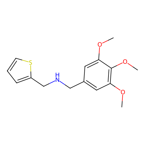 Thiophen-2-ylmethyl-(3,4,5-trimethoxy-benzyl)-amine structure
