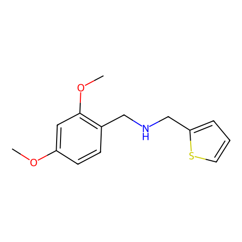 1-(2,4-dimethoxyphenyl)-N-(thiophen-2-ylmethyl)methanamine structure