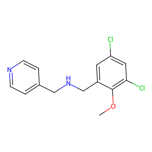 (3,5-Dichloro-2-methoxy-benzyl)-pyridin-4-ylmethyl-amine structure