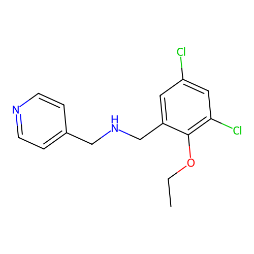 (3,5-Dichloro-2-ethoxy-benzyl)-pyridin-4-ylmethyl-amine structure