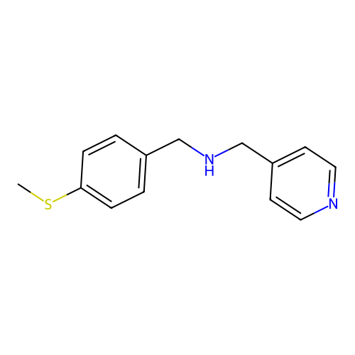 1-[4-(methylsulfanyl)phenyl]-N-(pyridin-4-ylmethyl)methanamine structure