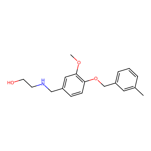 2-({3-Methoxy-4-[(3-methylbenzyl)oxy]benzyl}amino)ethanol structure