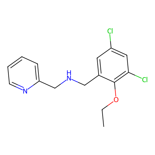 1-(3,5-dichloro-2-ethoxyphenyl)-N-(pyridin-2-ylmethyl)methanamine structure