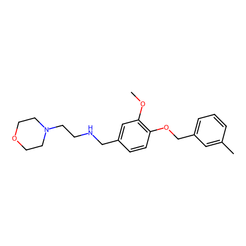 N-{3-methoxy-4-[(3-methylbenzyl)oxy]benzyl}-2-(morpholin-4-yl)ethanamine structure