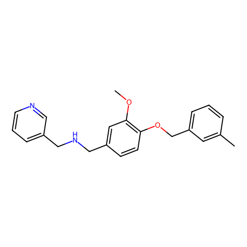 [3-Methoxy-4-(3-methyl-benzyloxy)-benzyl]-pyridin-3-ylmethyl-amine structure